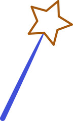 Magic wand with star decoration design.
