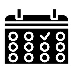 Calendar Glyph Icon Style 