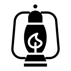 Obraz premium Lamp Glyph Icon Style 