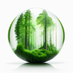 Forest in Crystal Ball Generate by ai
