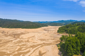 Valley of dry Lokvarsko lake in Gorski kotar, Croatia