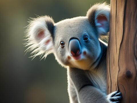 A picture of an koala bear, generated with generative ai, ki