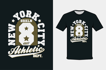 t shirt design concept new york city athletic