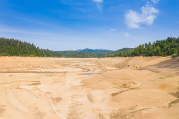 Valley of dry Lokvarsko lake in Gorski kotar, Croatia