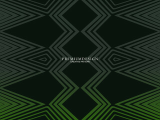 Premium background design with dark green motif luxury geometric elements. Exclusive wallpaper design for posters, flyers, presentations, websites, etc.