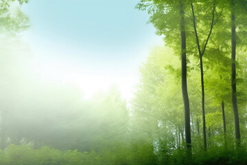 Obraz premium Enchanted Woods: A Serene Retreat. Generative AI