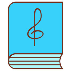 book treble clef icon