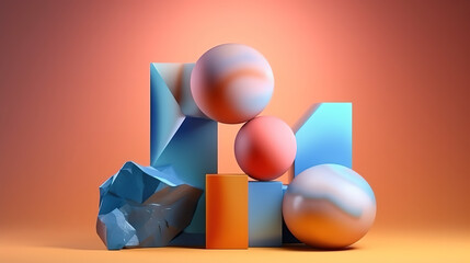 Creative white spheres wallpaper. Celebration and decoration concept. 3D Rendering. Generative Ai