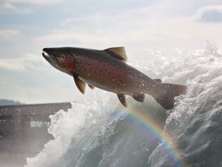 Niagaras Leaping Chinook Salmon
