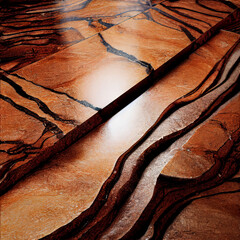 Brown polished stone floor background