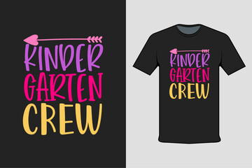 t shirt design concept kinder garten crew