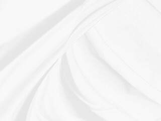 Naklejka na ściany i meble white elegrance soft fabric abstract smooth curve shape decorate fashion textile background