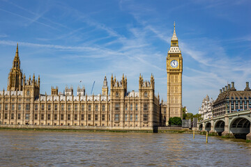 Fototapeta na wymiar Big Ben and Houses of parliament in London UK.