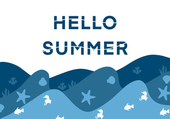 sea ​​beach sea animals hello summer