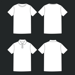 White T Shirt Vector Art, Vector Illustration