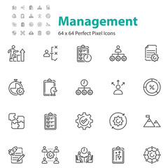set of Management icons, business, organization