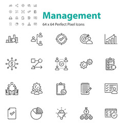set of Management icons, business, organization