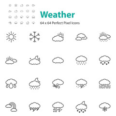 set of weather icons, cloud, season, forecast