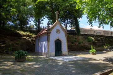 Fototapeta premium Small chapel in the garden of Paço de Sousa. Penafiel, Portugal