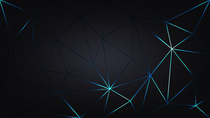 Polygon abstract technology background. electric glow polygon background. vector illustration.