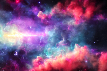 Obraz na płótnie Canvas captivating supernova background inspired by science and astronomy.
