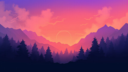 Twilight gradient background.