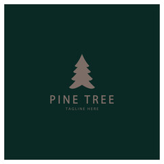simple pine or fir tree logo,evergreen.for pine forest,adventurers,camping,nature,badges and business.vector