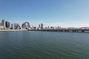 Fototapeta na wymiar 大阪　十三方面から見た北区の風景