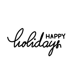 Fototapeta na wymiar Happy Holidays lettering