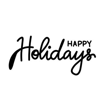 Happy Holidays lettering