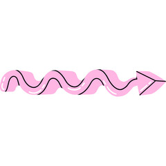 Pink Wavy Arrow