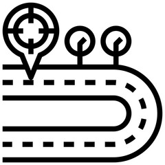 road line icon,linear,outline,graphic,illustration