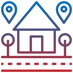 HOME line icon,linear,outline,graphic,illustration