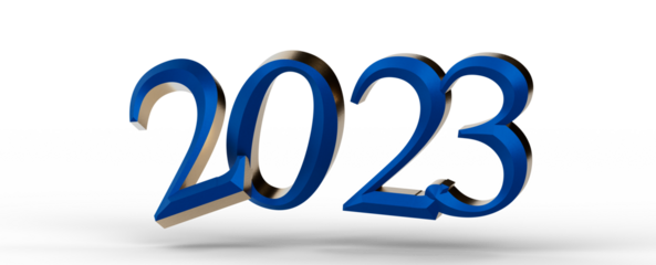 Year as Number - Typography design of 2023 with welcome 2023 concept design.