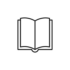 Book icon, library symbol for any purposes