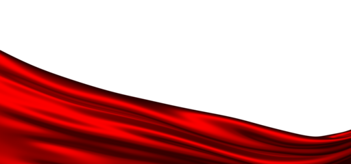 Red ribbon silk cloth fly cloth floating fabric background, 3d rendering