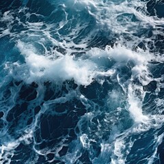 Obraz premium Turbulent ocean waves after a violent pacific coast storm.