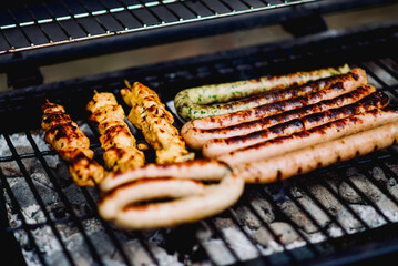 grilled meat on the barbecue