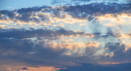 Beautiful cloudy sky. Cloudy sky as abstract background