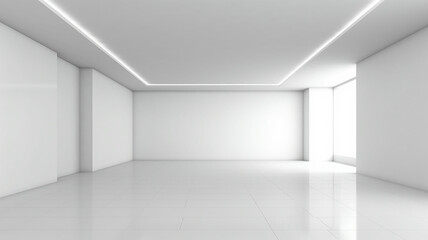 Obraz na płótnie Canvas empty white room apartment copy empty space. Generative AI
