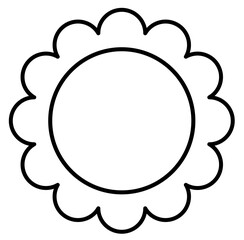 Cute sticky note back to school cartoon outline icon	
