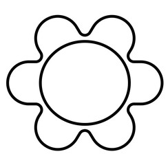 Cute sticky note back to school cartoon outline icon	
