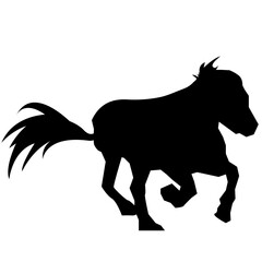 馬のシルエットのベクターイラスト素材