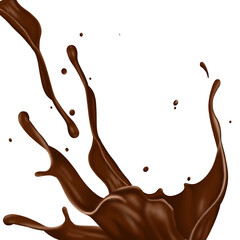 Captivating Splash of Chocolate Illustration for Design Projects.	