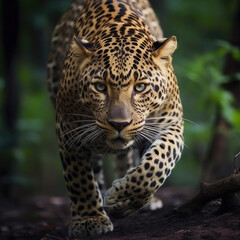 Fototapeta na wymiar close up of a leopard