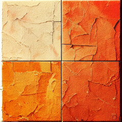 Orange and red stone tile floor or wall pattern for kitchen or bathroom