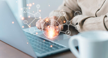 Digital Ai technology transformation change management, internet of things. new technology big data and business process strategy, customer service management, cloud computing, smart industry.