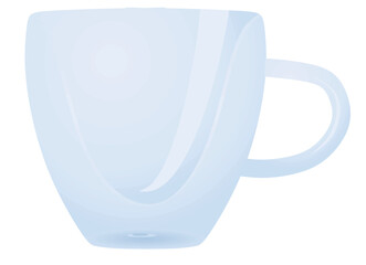 Coffee cup on white background, vector