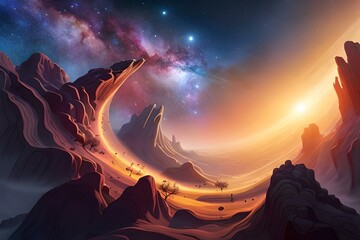 most beautiful space wallpaper Generative Ai Technology