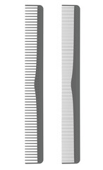 Grey comb set. vector illustration